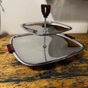 Two-Tier Gourmates Serving Tray with Bakelite Accents